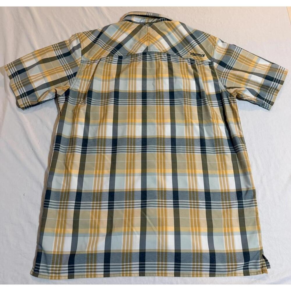 Marmot Mens‎ Short Sleeve Button Down Plaid Shirt Size Large - Picture 2 of 9